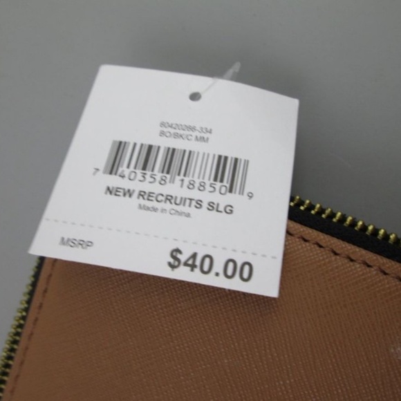 NWT Anne Klein color block wallet in black tan and cream - Picture 4 of 5